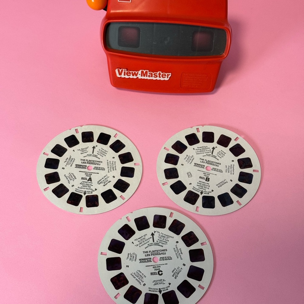 Red View-Master with The Flintstones Reels